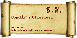 Bogdán Ulisszesz névjegykártya