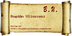 Bogdán Ulisszesz névjegykártya